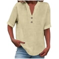 thumbnail image 2 of Young Womens Clothes Kelon Short Sleeve Blouses for Women V Neck Boho Tops Blouses Business Casual Outfits Summer Outfits 2026 Fashion Clothing Blouses, 5XL, 2 of 9