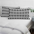 thumbnail image 4 of Bohemia Pillow Covers 24"x36", Retro Abstract Geometric Pattern Boho Black Soft Brushed Microfiber Breathable Throw Pillow Covers, Decorative Pillowcase with Zipper for Couch Sofa Bedroom Living Room, 4 of 9
