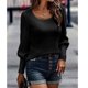 thumbnail image 1 of Jersey de punto para mujer, jersey para mujer, Top de canalé para mujer, Top de manga larga de punto acanalado, suéter con cuello en U para mujer, durabilidad probada en el tiempo, 1 of 6