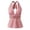 00-Pink1018, variant on Womens Polka Dot Halter Top Sleeveless V Neck Tie Back Casual Peplum Blouse,Yellow
