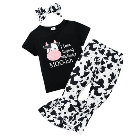 

Qufokar Baby Girl Outfits 12-18 Months Staff for Baby Girl Children Kids Toddler Baby Girls Cute Cartoon Animals Short Sleeve Tops Blouse T Shirt Print Pants Trousers With Headbands Outfits Set 3Pcs