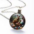 thumbnail image 6 of Easter Rabbit Necklace Personalized Custom Photo Round Pendant Adjustable Stainless Steel Necklaces with Gift Box for Men Women Mothers Valentine's Jewelry Gift, 6 of 6