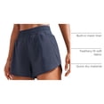 thumbnail image 4 of Shorts CRZ YOGA tiro alto 3" secado rápido con cierre azul marino, 4 of 5