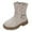 White, variant on lnmuld Winter Boots for Girls Stylish Mid Heel Girls Boots with Comfortable Soft Sole Design for Big Kids Warm Mid Calf Tube Winter Footwear