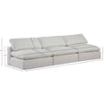 thumbnail image 3 of Meridian Furniture Comfy Cream Linen Textured Fabric Modular Sofa, 3 of 10
