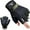 Green, variant on ATERCEL Anti-Slip Ventilated Men and Women Half Finger Fabric Black Weight Lifting Gloves, M