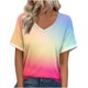 thumbnail image 2 of mfyjkho Tops Para Hacer Ejercicio Para Mujer, Camiseta Informal De Manga Corta Con Cuello En V, Holgada Y Cómoda, Para Mujer, Primavera Y Verano 2025 Tops Para Salir Xxxxxl, 2 of 8