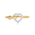 thumbnail image 2 of 14K Gold Plated 925 Sterling Silver Diamond Infinity Heart Ring – Dainty Love Promise Band for Women, 2 of 3