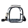 thumbnail image 3 of Bolso bandolera transparente para mujer, bolso de hombro de gran capacidad, multiusos, para cosméticos, para exteriores, regalo para gimnasio, cuidado Negro, 3 of 8