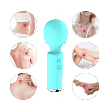 Rechargeable Wand Massager for Women, Electric Handheld Massager, 10 Vibration Modes , Waterproof, Cordless, Quiet,USB Rechargeable for Neck Shoulder Back Foot Muscle Body Massage, Sport Recovery