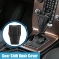 thumbnail image 2 of Car Shift Knob Cover Universal Vehicle Interior Shift Gear Cover Trim Accessories Faux Leather Black, 2 of 6