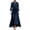 Navy, variant on Bixock Summer Dresses for Women Solid Color Collar Long Sleeve Maxi Length Shirt Dress High Waist A Line Casual Dress Office Wedding Guest Formal Dress