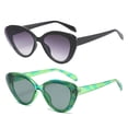 thumbnail image 1 of 2 gafas de sol estilo ojo de gato, gafas de protección de moda de los 8 Negro+Verde, 1 of 7