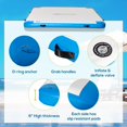 thumbnail image 3 of 8' x 6' Water Floating Dock, Rafting Inflatable Island with Air Pump and Backpack for Pool, Beach, Ocean, Blue, 3 of 7