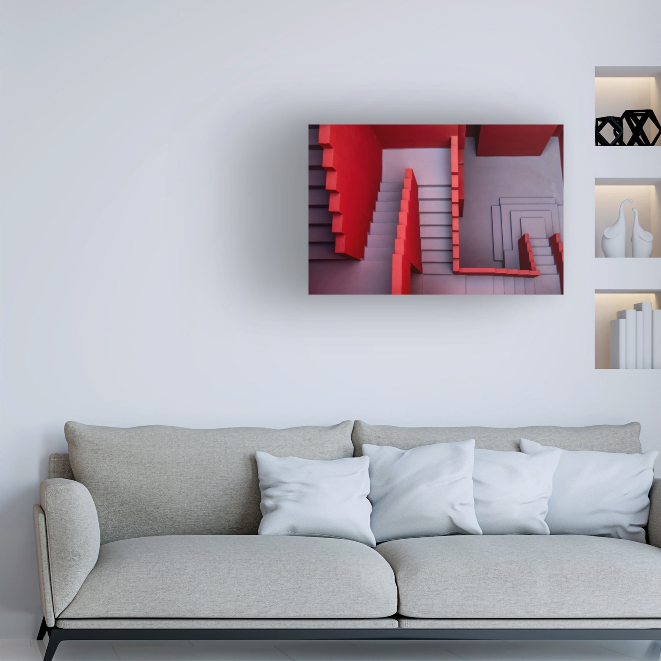 Trademark Fine Art Linda Wride Muralla Roja 16 Canvas Wall Art