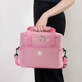 thumbnail image 7 of GASTROPOD Lunch Bag for Women/Men,Reusable Lunch Box Leakproof Cooler Bag for Adult,Collapsible Lunch Bag with Adjustable Shoulder Strap for Work Office Picnic Beach,10.23X8.27X5.9In (Pink), 7 of 7
