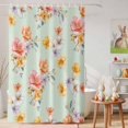 thumbnail image 6 of Shower Curtain Watercolor Spring Floral Shower Curtains for Bathroom Decor, Waterproof Polyester Shower Curtain Set with Hooks, Small Stall Size 36" x 72" Flowers Petals Green, 6 of 9
