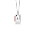 thumbnail image 2 of Angara Collier en Morganite Naturel - Pendentif Solitaire Rond en Morganite avec Lunette en Platine pour Femmes, 2 of 8