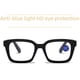 thumbnail image 5 of Gafas de lectura de moda con montura grande, anti-azul claro, gafas de lectura con película HD, unisex, con patas de resorte, 5 of 5