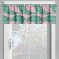 thumbnail image 4 of Ambesonne Tropical Valance & Curtain, Banana Leaves Brushes Art, 55"x45", Sea Green Pastel Pink, 4 of 7