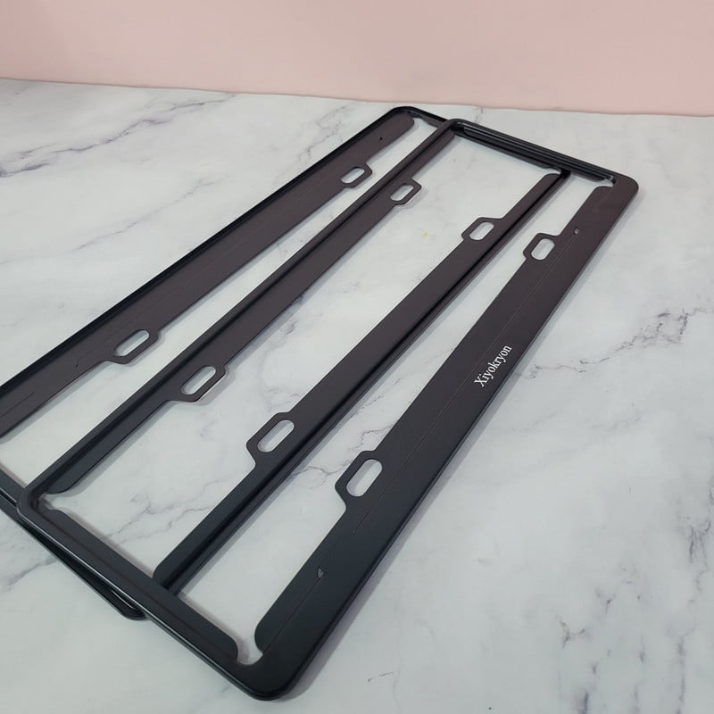 Xiyokryon License plate frames  Matte Finish, Rust-Resistant & Scratch-Resistant, Easy Install with Pre-Drilled Holes, 2 Pack