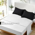 thumbnail image 3 of 800 Thread Count Egyptian Cotton 2-Piece Pillow Sham Set with Flanged Border, Queen Size (20" x 30") Black Solid, 3 of 4