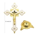 thumbnail image 3 of Apooke Beautiful Metal Crucifix Model Small Statue with Base Perfect for Home Catholic Decor, Fine Craftsmanship Table Decors, 3 of 20