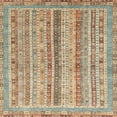 thumbnail image 1 of Ahgly Company Indoor Square Abstract Gold Brown Oriental Area Rugs, 6' Square, 1 of 6