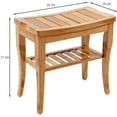 thumbnail image 5 of Soges Wood Bathroom Shower Bench Bamboo Shower Stool Non-slip Waterproof Shower Seat, Bath Shower Benches Stool for inside or outoor shower,Brown, 5 of 7