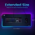 thumbnail image 4 of Large RGB Gaming , Chameleon Programmble Oversized Glowing RGB Extended Soft Mat Surface Mousepad with 16 Lighting Modes 3 Brightness Levels, 31.5 x 13.8 in, 4 of 8