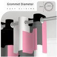 thumbnail image 6 of Aofoto Pink and Black Blackout Curtains, Gray White Girls Abstract Geometric Preppy Art Kids Adults Living Room Bedroom Window Drapes, 52" W x 84" L, 2 Panels, 6 of 6