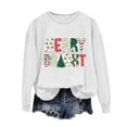 thumbnail image 2 of EchfiProm Womens Christmas Sweatshirts Sweatshirt Pullover Crewneck Merry Bright Xmas Hoodless Tops for Women Cute, 2 of 4