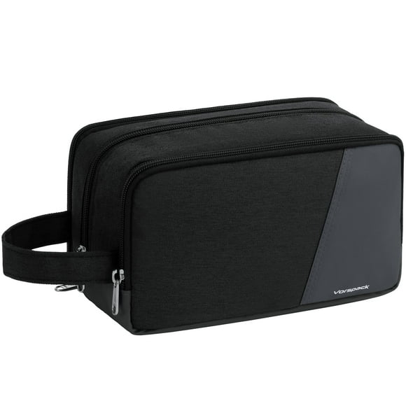 Vorspack Travel Toiletry Bag - Toiletry Bag for Men Lightweight Skincare Bag Dopp Kit for Toiletries Accessories Gifts, Black, Medium