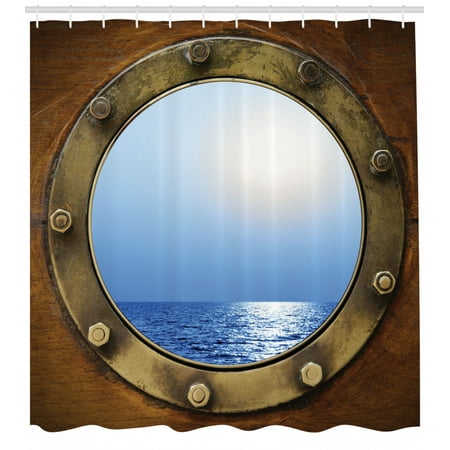 Ship Porthole Shower Curtain Extra Long 84 Inch Walmart Com