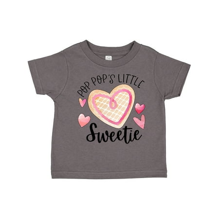 

Inktastic Pop Pop s Little Sweetie with Pink Heart Cookie Gift Toddler Boy or Toddler Girl T-Shirt