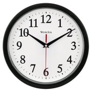 Westclox 9.75" Black Basic Analog QA Wall Clock