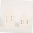 thumbnail image 4 of Soimiss 2Pcs White Decorative Small Houses Wood Slices for Xmas Party Scene Home Decor, 4 of 8