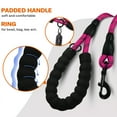 thumbnail image 3 of Taglory Rope Dog Leash with Comfortable Padded Handle, 4ft Reflective Dog Leash, Hotpink, 3 of 7