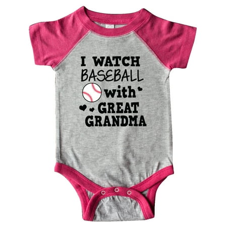 

Inktastic I Watch Baseball with My Great Grandma Gift Baby Boy or Baby Girl Bodysuit