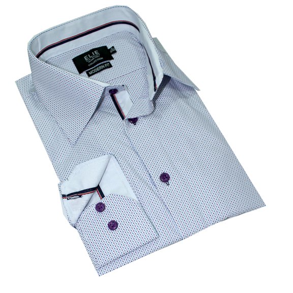 Italy Design Men's Casual Slim Fit Dress Shirt CEBSH302M