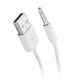 thumbnail image 2 of 3.5mm Plug Audio AUX to USB 2.0 Plug Adapter Charging Cable 1M White, 2 of 5