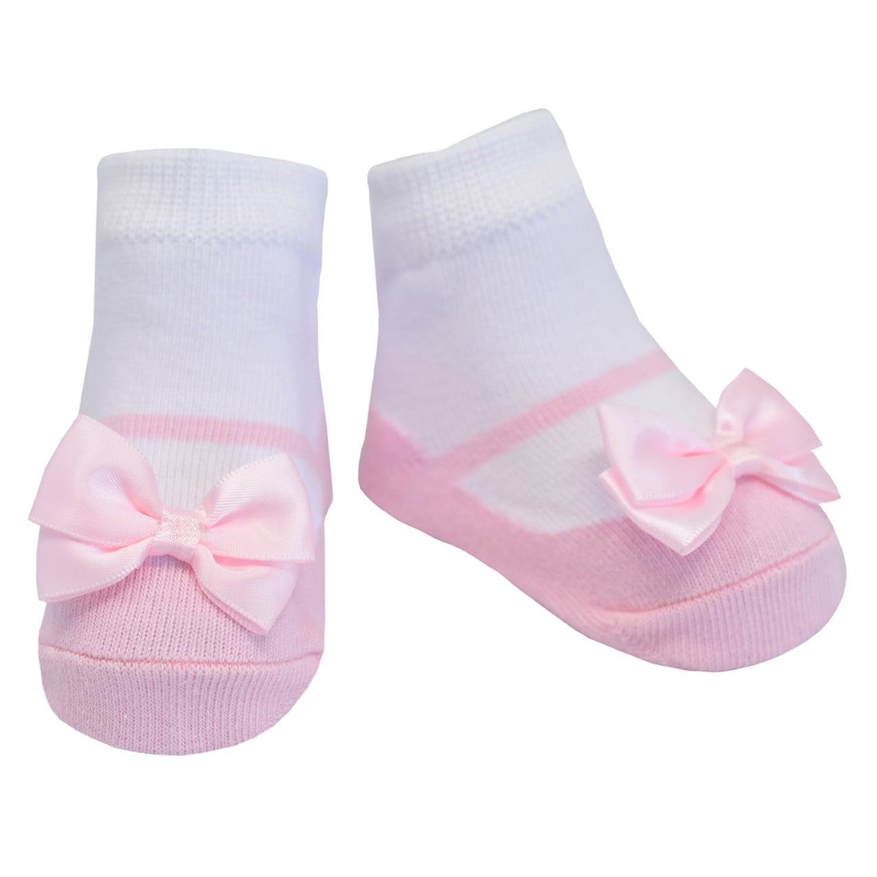 Mud Pie Baby-Girls Newborn Satin Bow Shoe Socks 