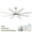 White, variant on Sofucor 52" Modern Black Ceiling Fan with Light ,Phone APP and Remote,Voice Control