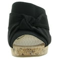 thumbnail image 3 of LifeStride Womens Laguna Platform Sandal Black Linen 7.5M, 3 of 3