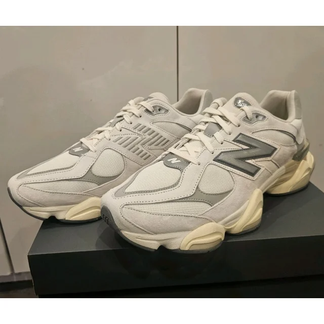 New Balance 9060 Unisex Sneakers Running Shoes White Grey Men Size 16.(US)