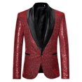 thumbnail image 1 of Chaqueta informal de traje de celebración de boda con lentejuelas a la moda para hombre, 1 of 1