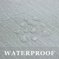 thumbnail image 4 of Round Fitted Vinyl Tablecloth with Elastic Edge 100% Waterproof Oil Proof PVC Table Cloth Wipe Clean Table Cover for Indoor and Outdoor, Light Grey, 45"- 52", 4 of 6