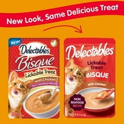 Hartz Delectables Bisque Non-Seafood Lickable Wet Cat Treats, Chicken - 1.4oz, One Pouch