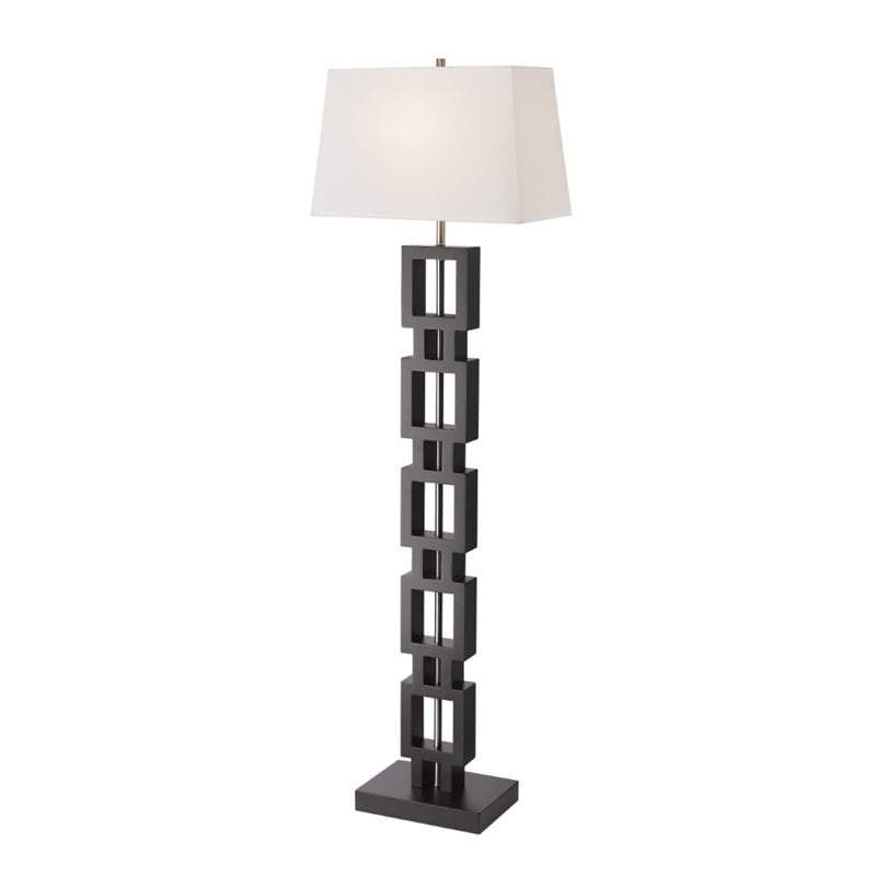 Z Lite Serenity Floor Lamp In White And Black