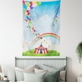 thumbnail image 4 of Circus Decor Wall Hanging Tapestry, Circus, Rainbow And Balloons Freedom Traveling Cloudscape Festival, Bedroom Living Room Dorm Accessories, 40 X 60 Inches, Gift Ideas, by Ambesonne, 4 of 5
